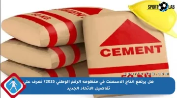 هل يرتفع إنتاج الأسمنت في منظومة الرقم الوطني 2025؟ تعرف على تفاصيل الاتحاد الجديد